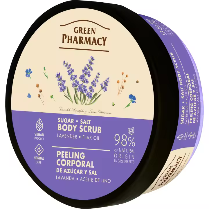 PEELING CORPORAL LAVANDA Y ACEITE DE LINO GREEN PHARMACY - 1