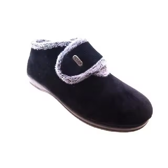 Mº 395 NEGRO ZAPATILLA  BOTIN CERRADA MUY COMODA CON CIERRE DE VELCRO FABRICADA EN  TEXTIL Y SUELA DE GOMA MARCA PERVERSA  GRAN COMODIDAD CON FORRO DE   TEXTIL PARA DARLE COMODIDAD CONFORT Y CALIDEZ AL PIE ECHA EN ESPAÑA - 1