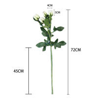 4 Cabezas De Flores Artificiales Hermosas Rosas Largas Para Decoración De Sala De Estar Casa Regalo De Boda Accesorios De Navidad Wreath - details 1