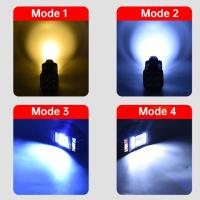 Lámpara Portátil Recargable Con 8/4 LED FuerteLinterna Solar USB Con COB Para Camping Y Exteriores Incluye Batería Recargable - details 5