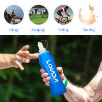 Bote De Agua Deportivo Lixada 500ml Plegable Y Suave Para Exterior Bicicleta Senderismo Correr Escalada Sin BPA - details 16