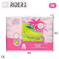 CB Riders - Patines en línea, Color amarillo neón, Cierre ajustable con hebilla y cordones, Talla 36-37/38-39, A partir de 3 años, Máximo 50 kg, Patinetes en línea infantiles, Modernos y llamativos - details 6