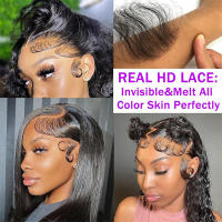 4Pcs Elva HD Lace Baby Hair Strips Textura Rizada Cabello Humano Para Mujer Línea De Pelo Suizo Faja De Cabello Infantil - details 13