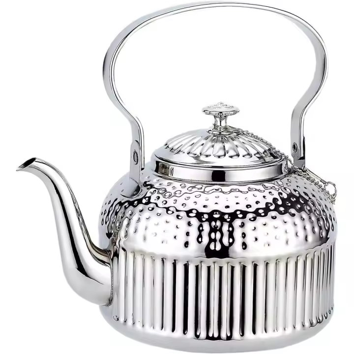 1400 ml Tetera de acero inoxidable con infusor,antiguo,Adecuado para hornos de inducción o gas - 1