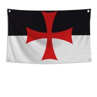 Bandera De La Cruz De Jerusalén 1pc Poliéster Para Exteriores Decoración De Habitaciones Estilo Aesthetic Con Cuatro Agujeros - details 8