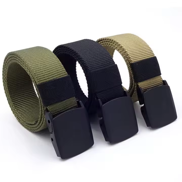 Hebilla automática de nylon cinturones tácticos de los hombres cinturones de lona Premium pantalones cinturones deportivos cinturones de nylon - 1