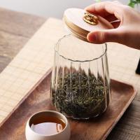 Tarros de Vidrio para Café, Frutos SECOS, receptáculo hermético, receptáculo decorativo con tapa de bambúr (22onzas) - details 2