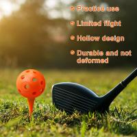 50pcs Balones De Práctica De Golf 42mm 26 Huecos Plásticos Para Interior Material PE Juguete De Agujero Para Niños - details 0