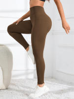 Leggings De Yoga Sin Costuras Cintura Alta Para Mujer Deporte De Encaje Fitness Ropa De Gimnasio Para Otoño E Invierno - details 1