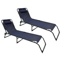 STARTELECTRIC 2 TUMBONAS ELEGANTE EN SOLO POSICION PARA VERANO PLAYA  JARDIN Y CAMPING PESO MAXIMO 110KG MARCA EUROJUGUETES - details 0