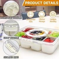 Caja De Almacenamiento Portátil Para Cocina Con 8 Compartimentos Divididos Para Seasoning Frutas Y Snacks Caja Frescorretenedor Moderno - details 12