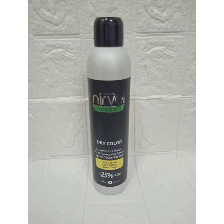 Nirvel cosmetic GREEN DRY COLOR Spray cubre raíces rubio claro - 1