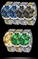 Reloj De Cuarzo Para Hombre LIGE Lujo Diamantes Oro Reloj Impermeable Acero Inoxidable Luminoso Reloj De Negocios Para Hombres - details 7