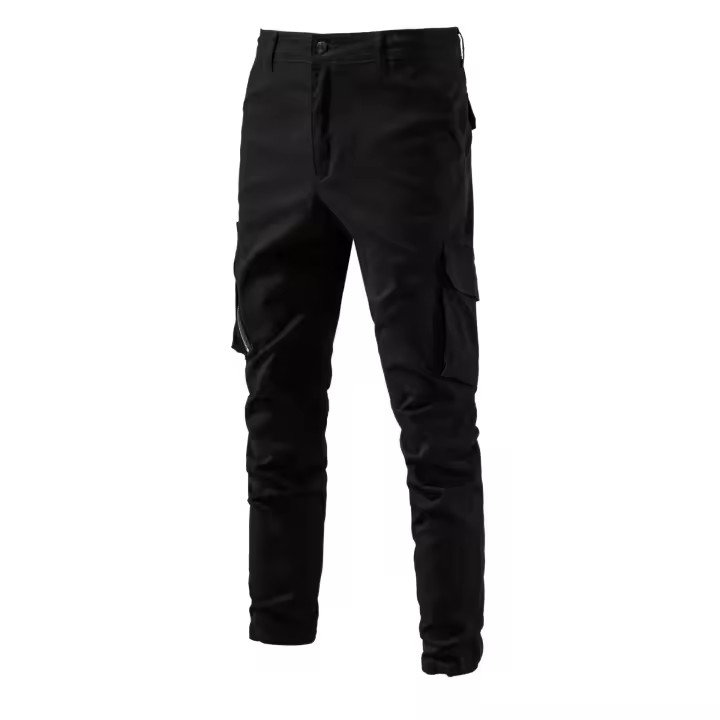 Pantalones Casuales de Algodón para Hombres Primavera Color Sólido, Múltiples Bolsillos de Negocios, Transpirables - 1