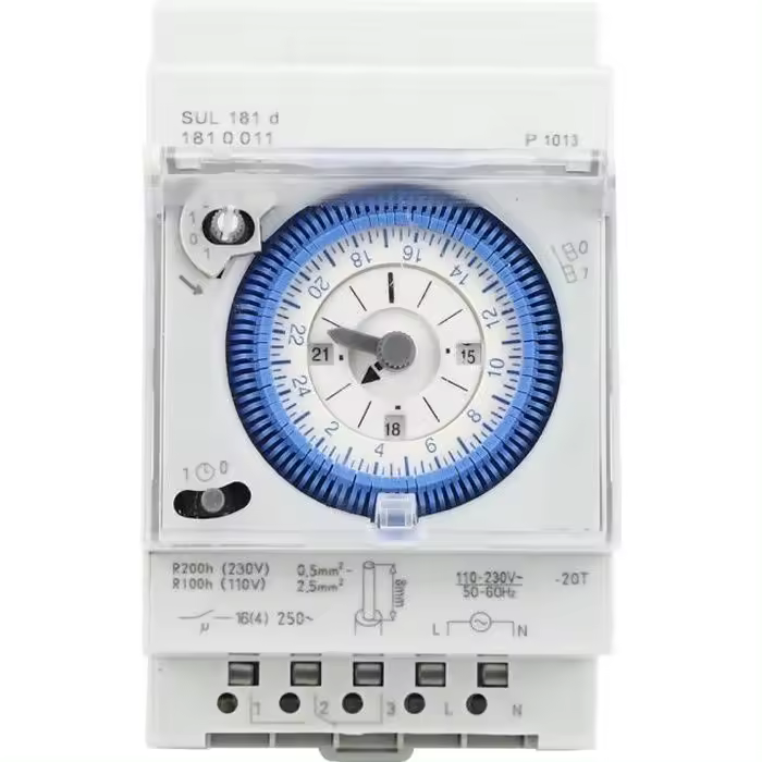 Temporizador mecánico SUL181D, 15 minutos, 24 Horas, interruptor de Tiempo con relé, 250 V AC, 16 A, LAT - 1
