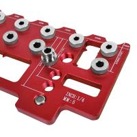 Kit De Juego De Herramientas Para Agujeros Rectos Y Bolsillo En Aluminio Locator De Agujeros De Punzón De Arco Iris Guía De Perforación Para Estante Juego De Herramientas De Carpintería DIY - details 13