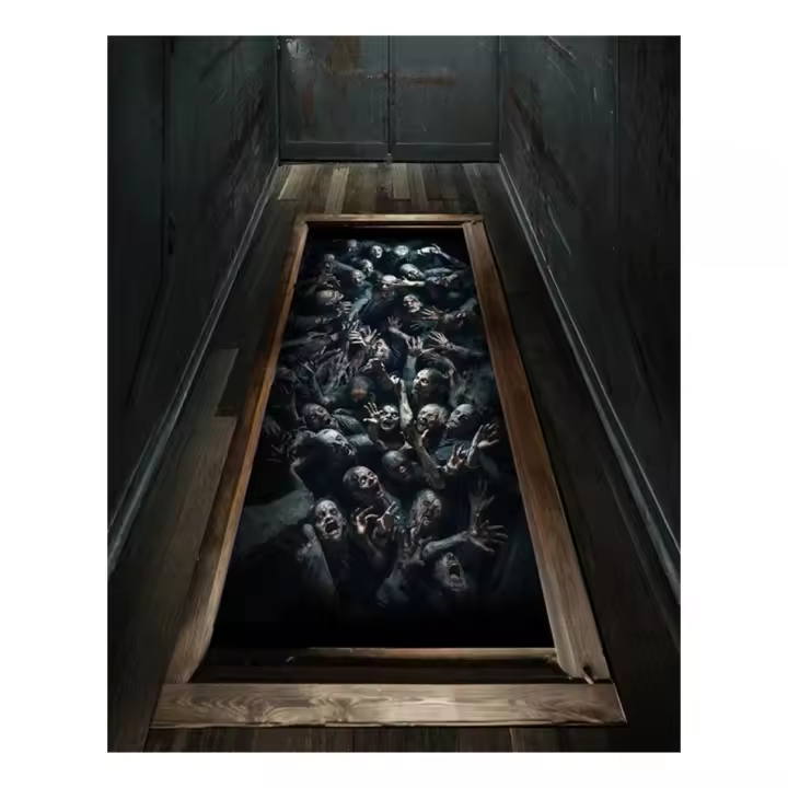 Guirca Adhesivo Suelo Zombies 30x90 cm - 1