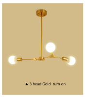 Lámpara De Techo Moderna Y Minimalista Ajustable En Ángulo Negro/Oro Chandelier Pendente Iluminación Metal E27 Fuente De Alimentación DC - details 8