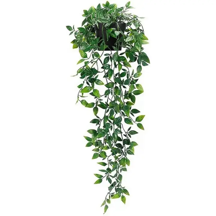 Planta artificial con maceta, Plantas colgantes, Plantas Artificiales, enredadera, plantas de plástico, decoración, Plantas Verdes, decoración del Hogar - 1
