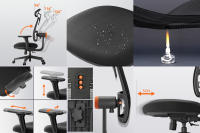 Silla ergonómica NEWTRAL MAGICH002, respaldo que sigue automáticamente, soporte lumbar adaptable, reposacabezas ajustable, profundidad del asiento, reposabrazos 4D reclinable, 3 posiciones de bloqueo - details 8