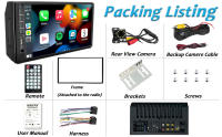 Estéreo De Coche 7 Pulgadas 2 Din Con Pantalla Táctil HD Reproductor De Vídeo CarPlay Android Auto Cámara Trasera Link Espejo USB/TF/BT Para In-Dash - details 10