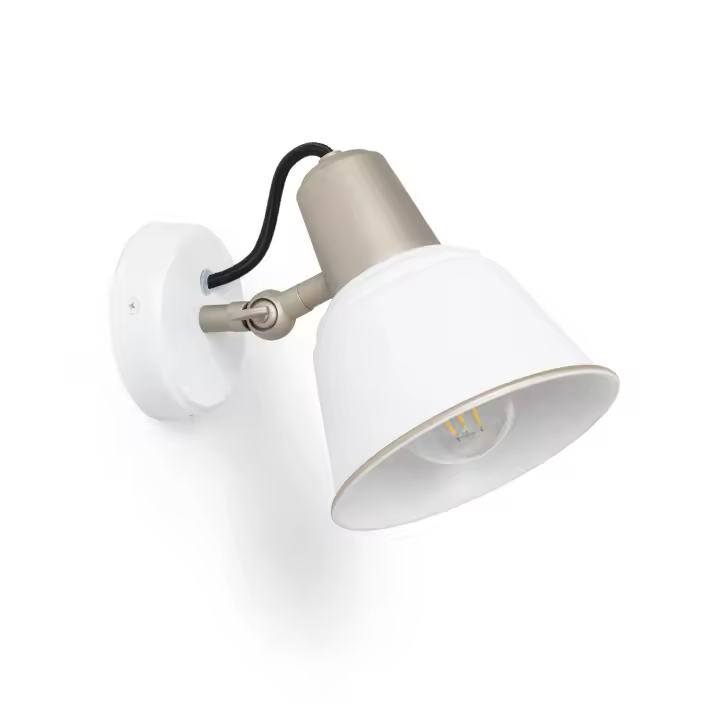 Ledkia Lámpara de Pared Baño Metal Birzay Blanco - 1