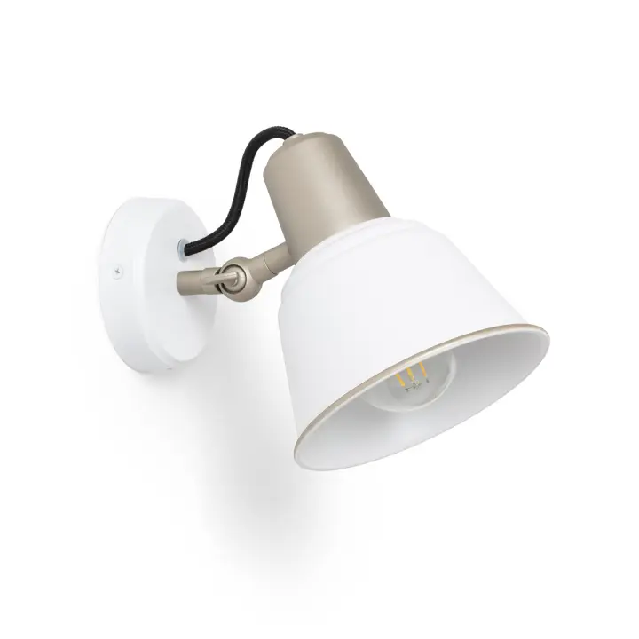 Ledkia Lámpara de Pared Baño Metal Birzay Blanco - 1