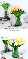 5pcs Arreglo De Tulipes Naranja Artificial Para Decoración De Hogar Y Bodas Flores Artificiales Para Jardín Y Decoración Interior - details 2