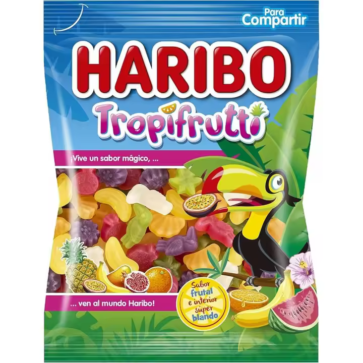 FRUTAS TROPICALES 1KG  Haribo - Sabores Exóticos y Diversión en Forma de Caramelo - 1