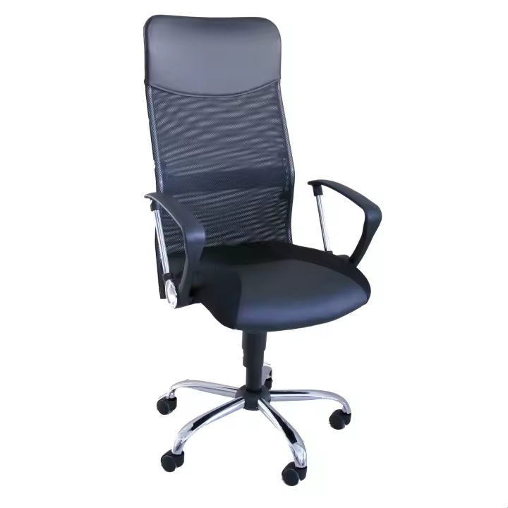 Silla de Oficina Wellhome en Metal y Polipiel, 62x70x110 Cm - Cómoda y Funcional - 1