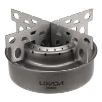 Estufa De Camping Lixada Exterior Mini Alcoholesta En Titán Y Acero Inoxidable Con Soporte Cruzado Estufa Portátil Para Picnic - details 2