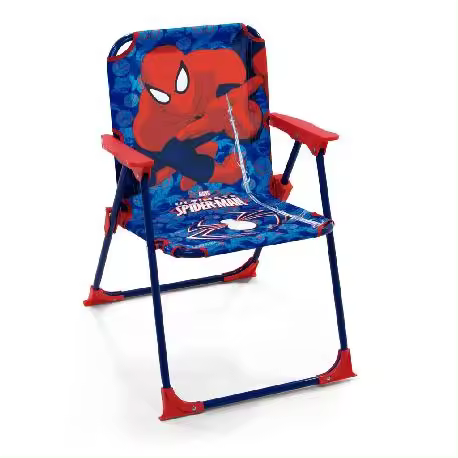 Arditex - Silla plegable infantil con dibujo SPIDERMAN y reposabrazos con medidas de 32x38x53cm apto para uso de exteriores o playa - 1