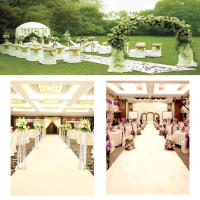 Carpetas De Boda 1.5M Blanco Antideslizante Para Pasillo Hotel Banquete Celebración Activity Ceremonia Escenario Party Moderno Polyester - details 2