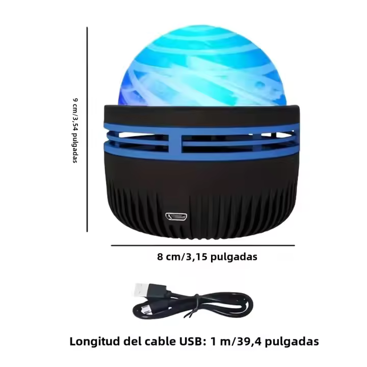 Proyector De Galaxia LED Luz Nocturna Colorida Para Decoración De Habitación De Niños Y Fiesta Navideña Forma Redonda Fuente De Luz LED Incluida - 1