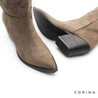 Corina Bota Campera Mujer Tacón Cubano - Elegante Diseño de Antelina - Cómodo y Versátil - details 1