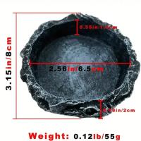 Cuenco De Alimentación Y Agua Para Reptiles De Appearencia Roquera Duradero Y Seguro Ideal Para Dragones Barbeados Y Otros Pequeños Reptiles - details 5