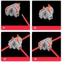 Conectores De T De 3 Caminos Para Enredado 20Pcs Para Cableado Quick Splitter Conector Para Circuito En Línea 24-12 AWG Tipo De Terminal De Prensa - details 4