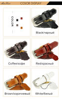 Cinturón De Cuero Genuino Para Mujer De Lujo Estilo Simple Decorativo Color Caramelo Cinturones De Cintura Cummerbund De Calidad Superior - details 1