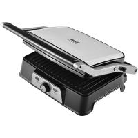 Parrilla eléctrica de contacto 3 en 1, Grill, Pannini y Plancha de asar, Regulador de Temperatura, Apertura 180º, Superficie 28,7 x 17 cm, Acero/negro, Easy Grill Doss, de XSQUO Useful Tech - details 1