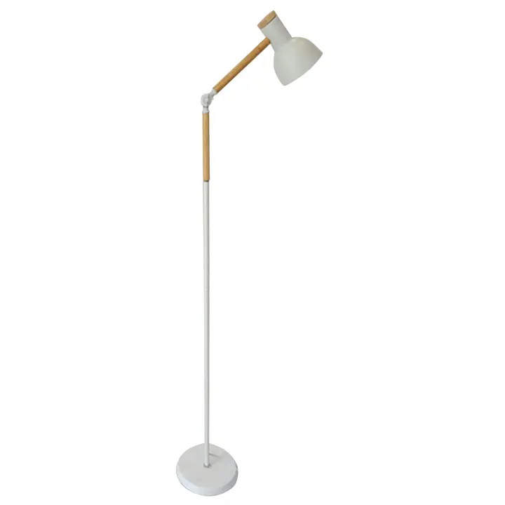 BEL AIR HOME - Lámpara de Pie TEACHER En Metal y Madera, Altura 155 Cm, Portalámparas E-27, Diseño Moderno Elegante - 1