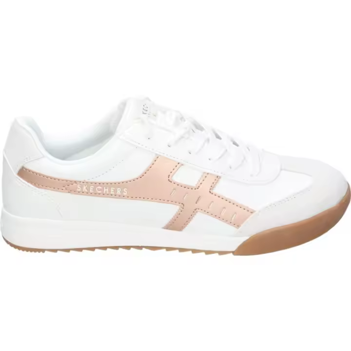 SKECHERS | Zapatillas Skechers Zinger Metalic Roads para Mujer – Deportiva en Color Blanco con Detalles en Dorado – Sneakers con Cordones – Air Cooled Memory Foam – Casual – Versátiles y Cómodas – Tendencia – Modelo 177500-WTRG - 1