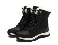 Botas De Tobillo Para Mujer Invierno Calor No Derrapante Negras Botas De Nieve Con Cordones Chaussures Femme Botines Mujer Planas - details 24