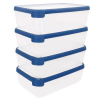 Curver - Pack 4-12 uds recipiente comida Grand Chef 0,4-2,6L, plástico reciclado, BPA Free, 100% hermético, apto microondas, congelador y lavavajillas, eco-Friendly, tapa y base transparentes, almacenamiento alimentos - details 2