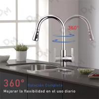BIT Grifo Extraible para Cocina Grifo Cocina, Grifo Cocina Extraible Grifo de Cocina Fregadero With 2 Modos 360 ° Giratory, Torneira Cozinha Monomando Flexible, Maple Inoxidable - details 5