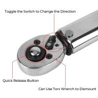 Llave De Torque Ajustable Profesional 5-25N.m Para Desmontaje De Moto Y Coche Con Adaptador 1/4'' Herramienta Manual Antideslizante De Acero Crômio-vanadio - details 4