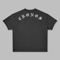 Camiseta De Algodón Grande Para Hombre Deportiva De Verano Camiseta De Fitness Con Estampado Letter O-Neck Manga Corta Para Gimnasio Y Ejercicio - details 5