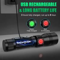 Linterna Recargable 3 En 1 UV 365nm Con Lentes De Zoom Impermeable Luz De Camping Con 7 Modos Luz LED Azul Morado Blanco Y Roja Con Clip De Bolsillo Y Magnete - details 5