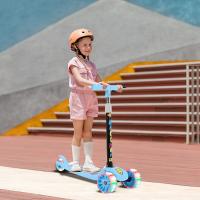 Scooter de tres ruedas con pedal único para niños plegables, con destello de rueda y pateras plegables, adecuado para niños de 1 a 6 años - details 4