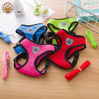 Juego De Correa Para Perros Y Gatos Transpirable Para Paseos En Verano Equipamiento Para Mascotas De Pecho Y Espalda Adecuado Para Perros Pequeños - details 2