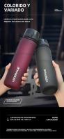 Botella De Agua Deportiva Reciclable 500ML 1000ML Sin BPA a Prueba De Fugas Portátil Para Adultos Y Niños Para Gimnasio Y Uso Diario - details 3